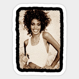Whitney Houston 80s 90s // Vintage Retro Style Sticker